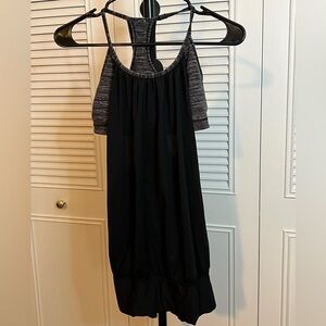Lululemon Athletica Black White Shelf Bra Tank Top Razor Back Womens Size 8